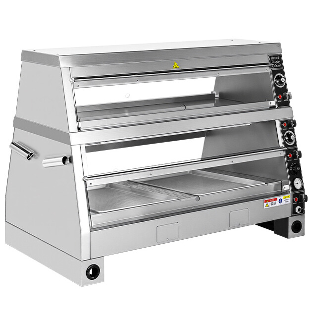 Food Warmer Display - Commercial Electric 2-Layer Hot Food Warmer