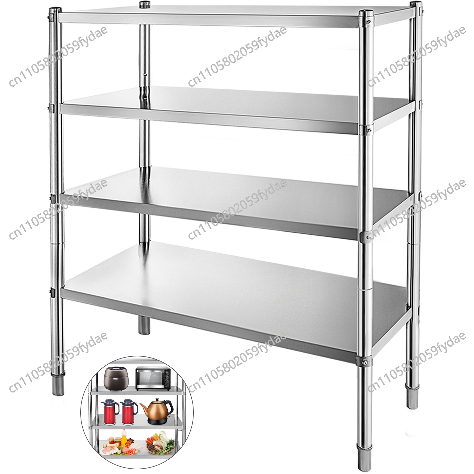 Commercial Kitchen Warehouse - For 4-Tier Stainless Steel Commercial Storage