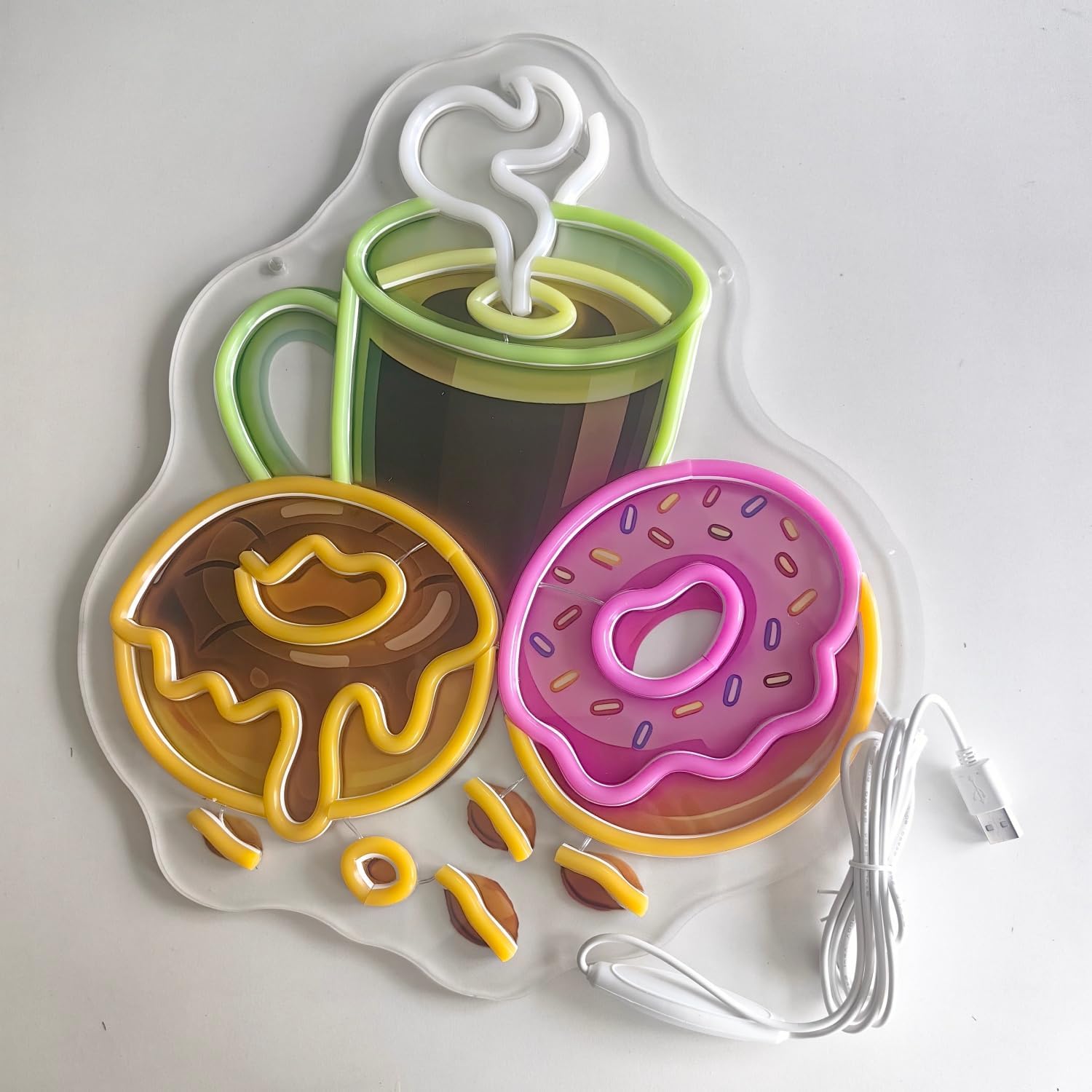 Donuts LED Neon Sign USB Power - Commercial Kitchen Light ulasan dan harga