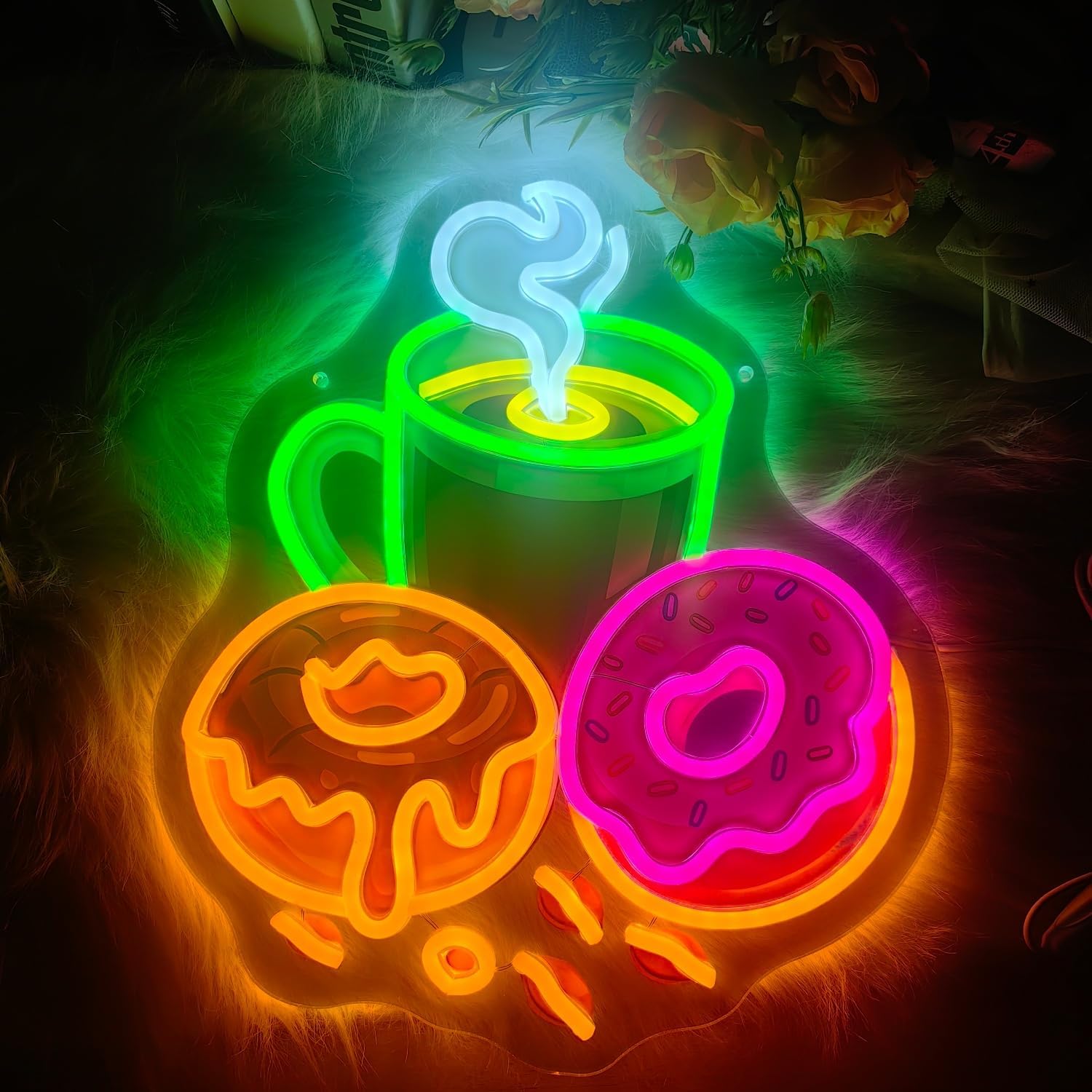 Donuts LED Neon Sign USB Power - Commercial Kitchen Light ulasan dan harga