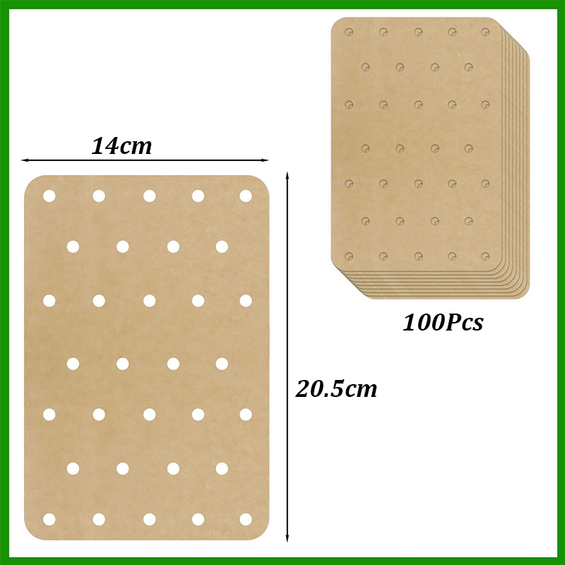 100Pcs Air Fryer Paper Disposa - Commercial Kitchen Steamer ulasan dan harga