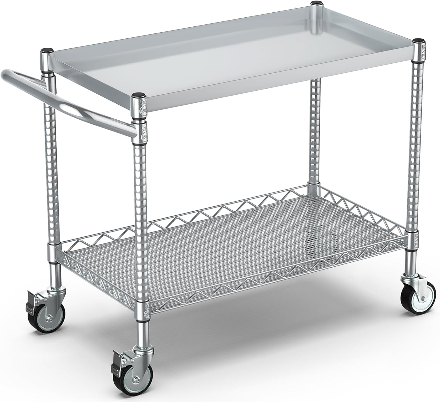 2-Tier Silver Metal Rolling Ut - Commercial Kitchen Warehouse ulasan dan harga