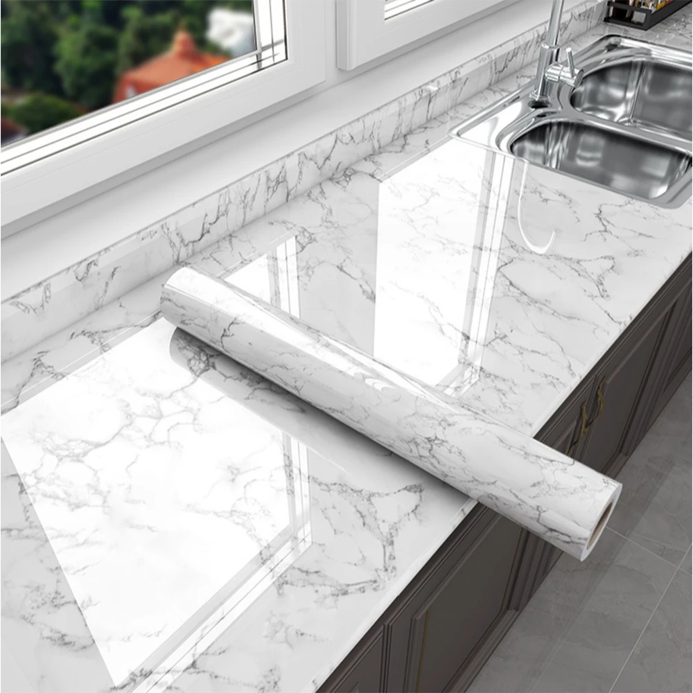 Marble Vinyl Self Adhesive Wal - Commercial Kitchen Wall Panels ulasan dan harga