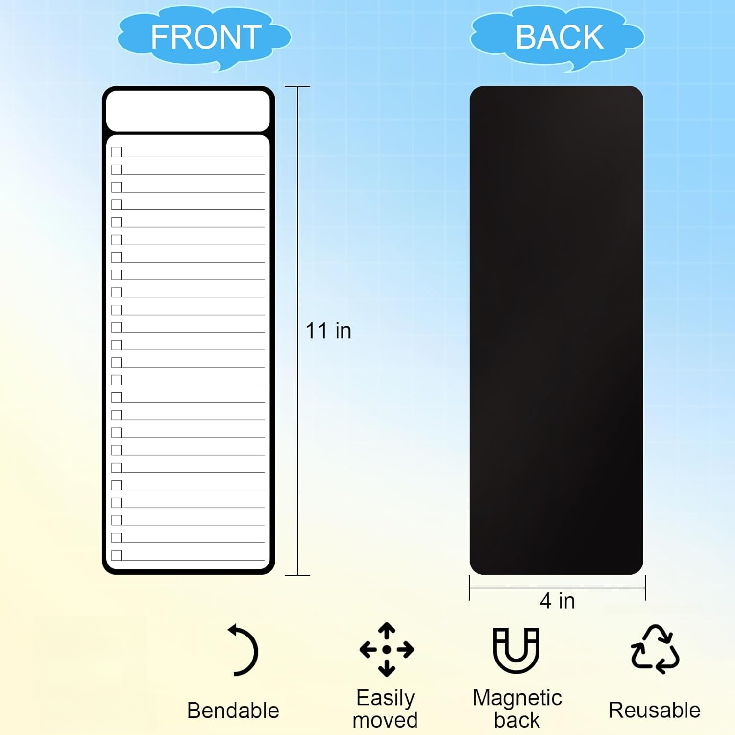 2/4 Pcs Magnetic Whiteboard to - Commercial Kitchen Layout ulasan dan harga