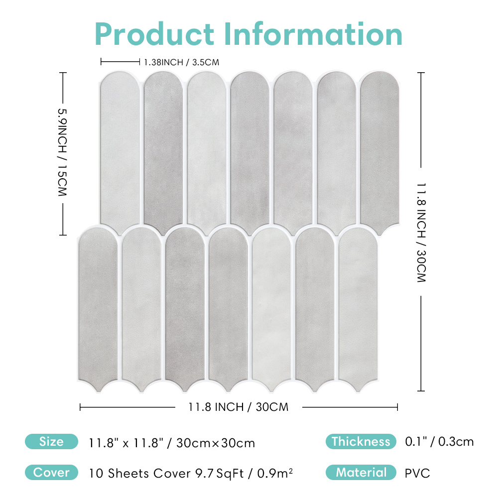 5/10/20PCS 3D Fish Scale Peel  - Commercial Kitchen Wall Panels ulasan dan harga
