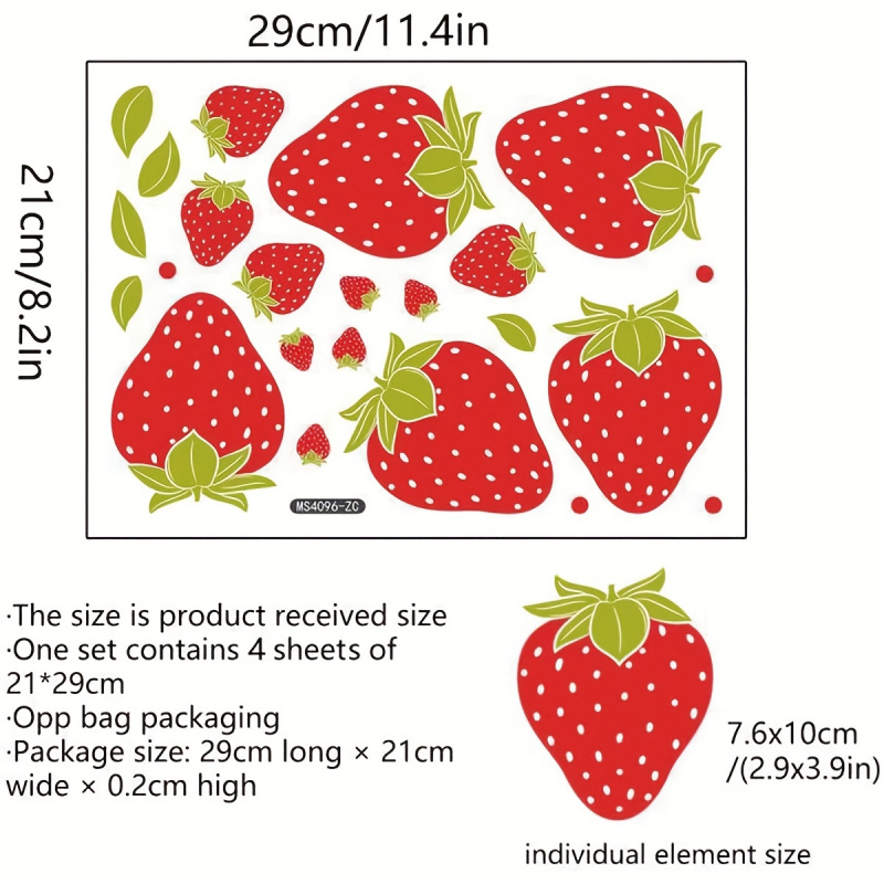 Transparent Strawberry Wall St - Commercial Kitchen Wall Panels ulasan dan harga