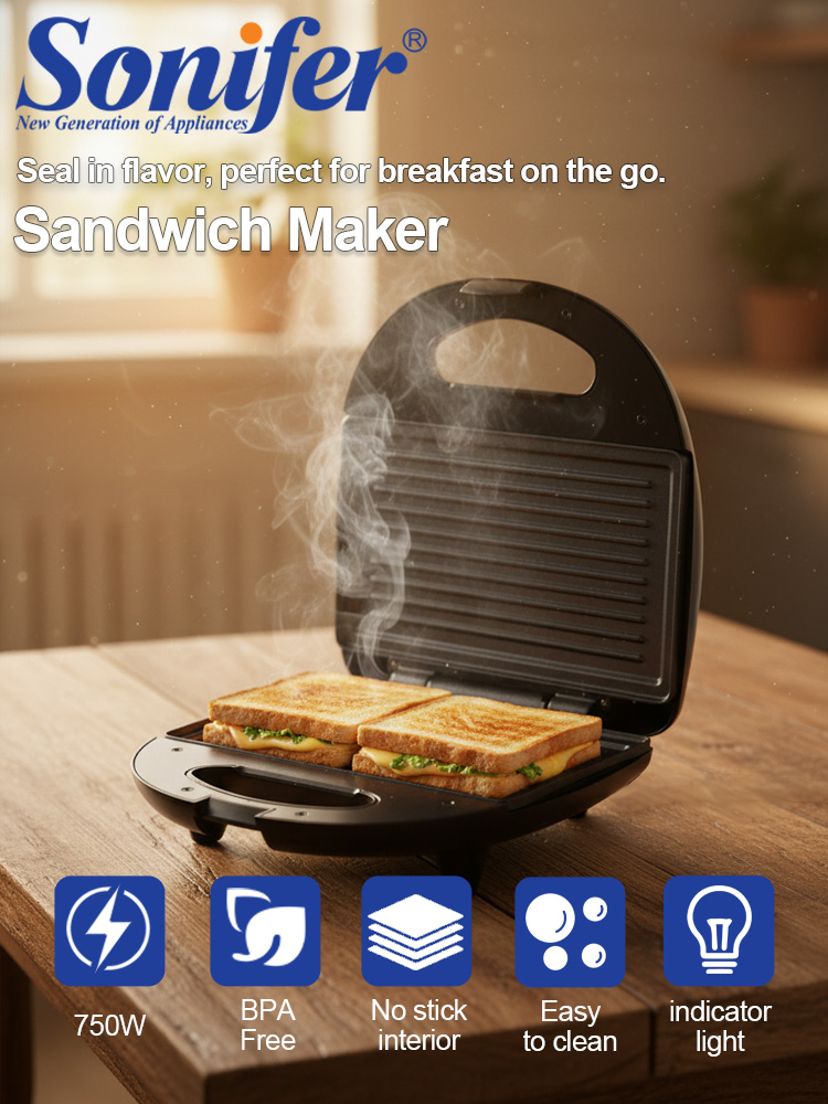Sandwich Maker Sonifer SF-6173 - Sandwich Press Panini ulasan dan harga