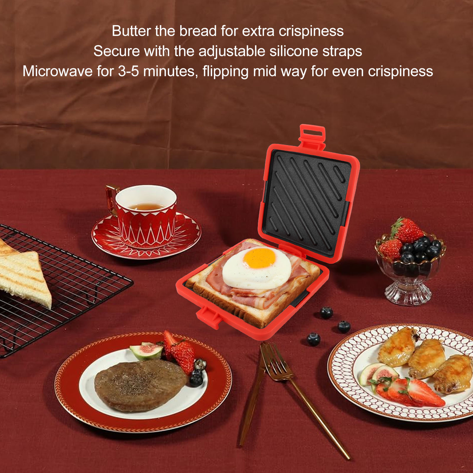 Toastie Maker Microwave Toasti - Sandwich Press Panini ulasan dan harga