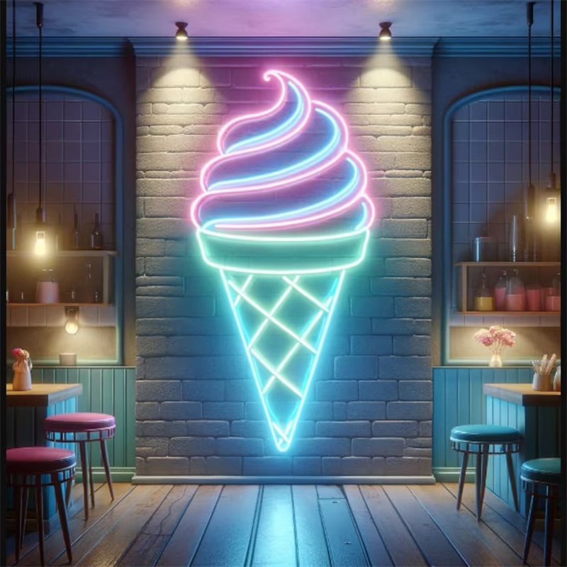 Ice Cream LED Neon Light | Wal - Commercial Kitchen Light ulasan dan harga