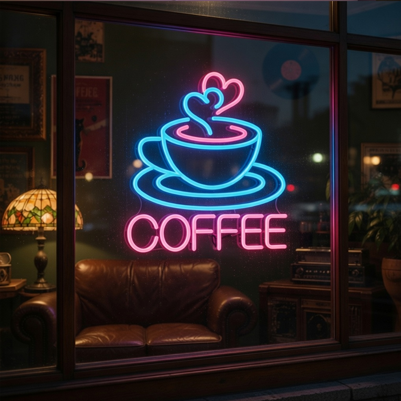 Coffee Neon Sign LED Neon Ligh - Commercial Kitchen Light ulasan dan harga