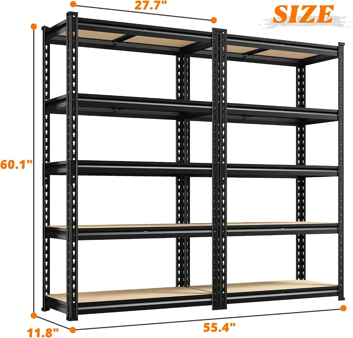 2PCS Storage Shelves,5 Tier Ga - Commercial Kitchen Warehouse ulasan dan harga