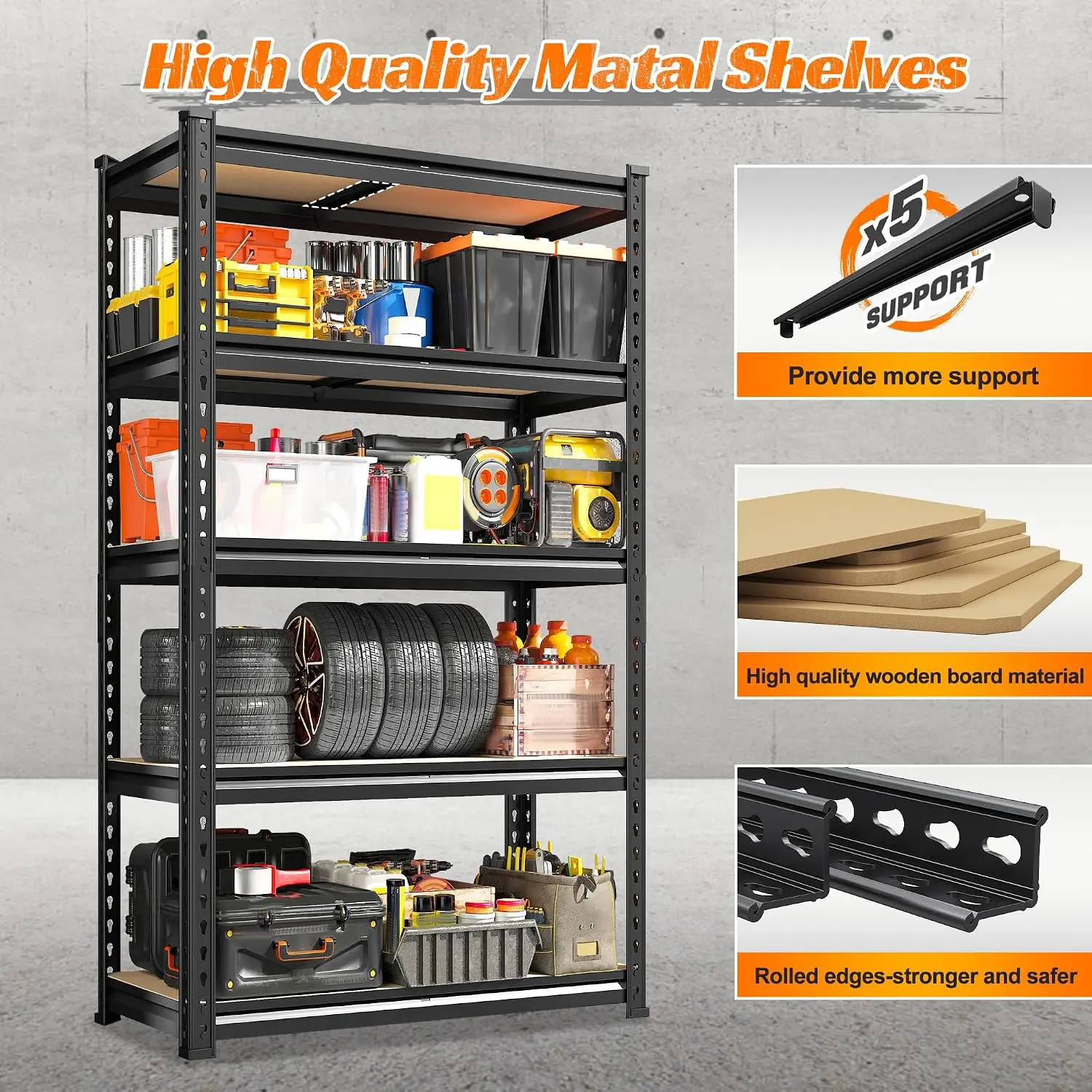 2PCS Storage Shelves,5 Tier Ga - Commercial Kitchen Warehouse ulasan dan harga