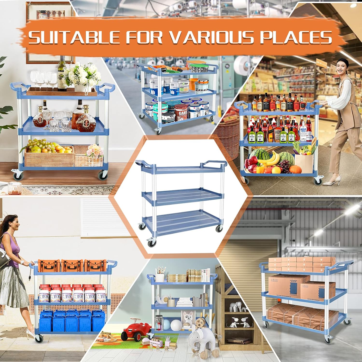 Large Heavy-Duty Grey Wheeled  - Commercial Kitchen Warehouse ulasan dan harga