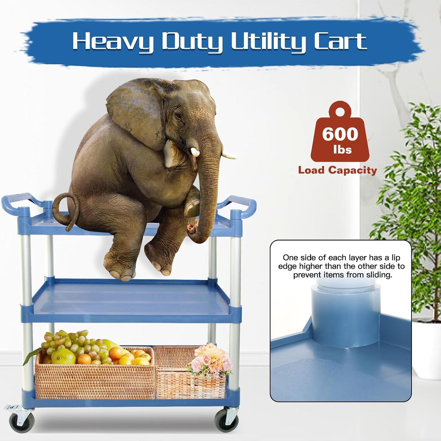 Large Heavy-Duty Grey Wheeled  - Commercial Kitchen Warehouse ulasan dan harga