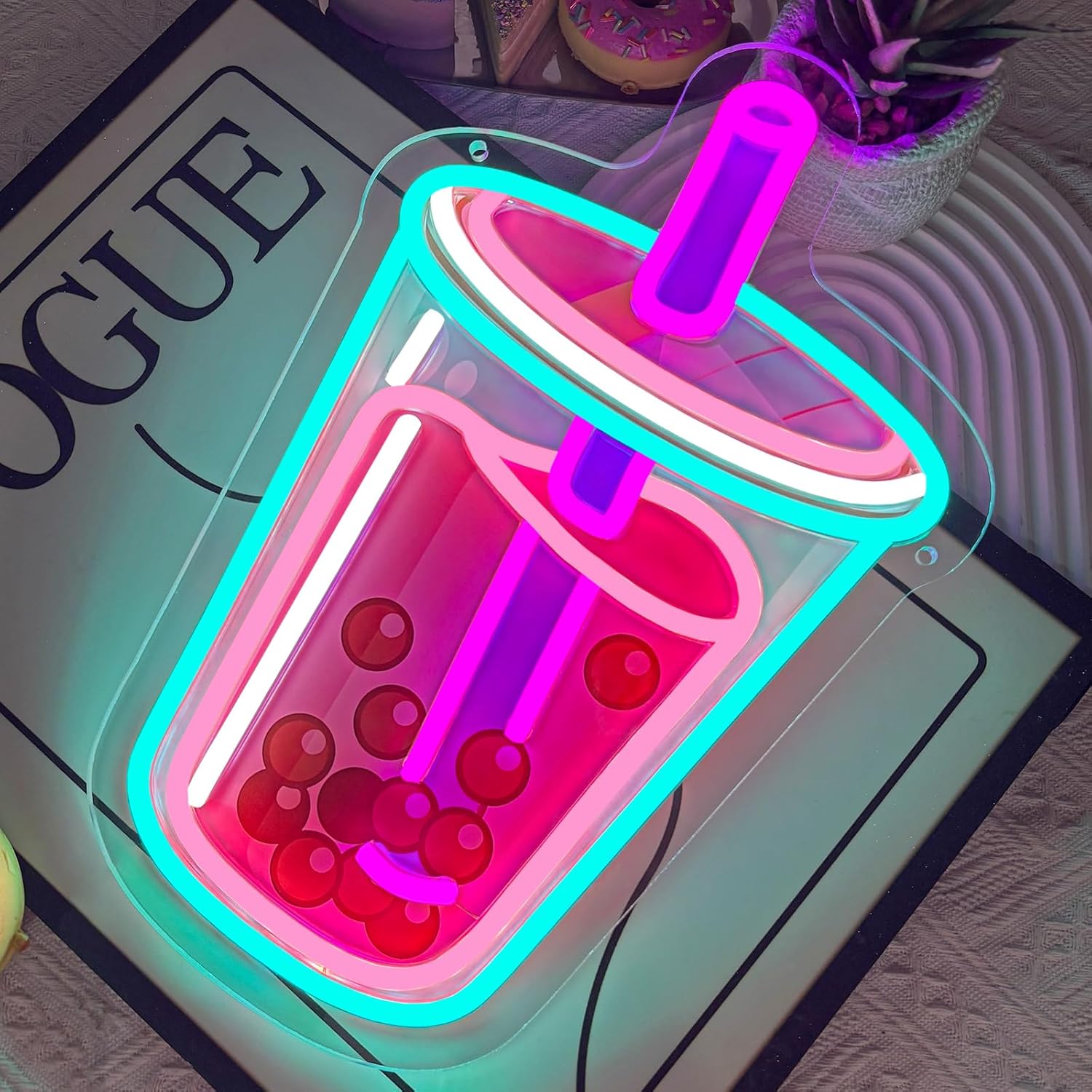 Bubble Tea Neon Sign USB Power - Commercial Kitchen Light ulasan dan harga